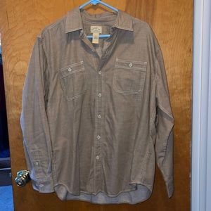 NWT khaki chambray shirt